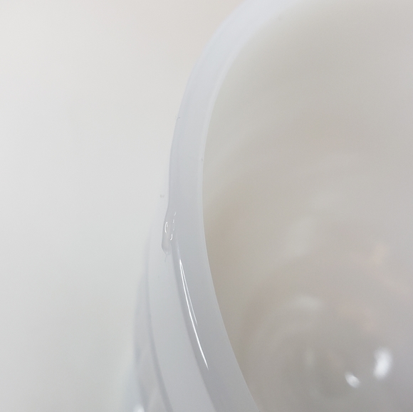 Vintage Milk Glass Pedestal Bowl White Footed Ribbed Planter Vase - Picture 11 of 12